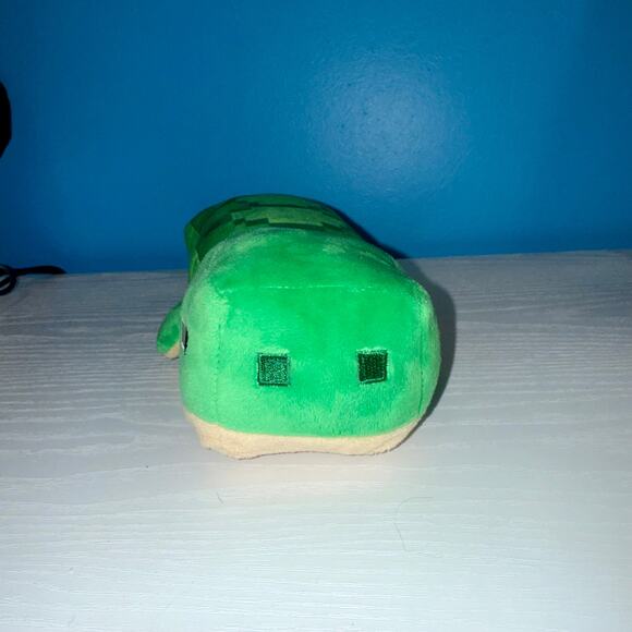 Minecraft Turtle Plush 8” Mojang 2020 Official Green Pixel EUC - Picture 2 of 7